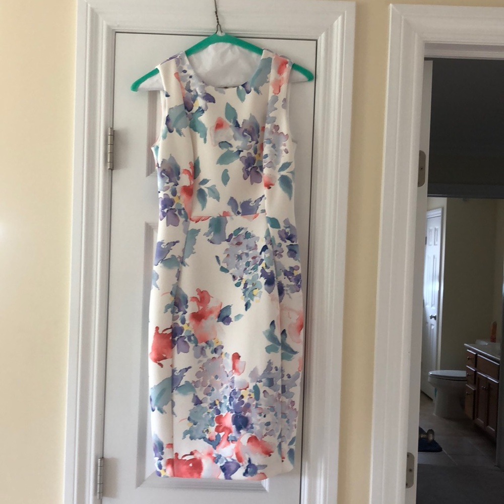 Calvin Klein size 4 Petite Watercolor Floral Dress